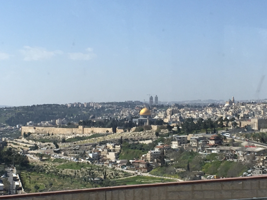 Foto Jerusalem nach der Ausfahrt aus einem Tunnel