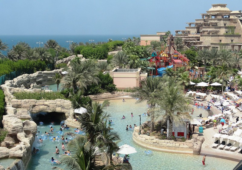 Foto vom Teil des Wasserpark des Hotels Atlantis in Dubai